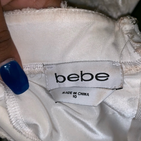 Beige .off shoulder lace romper - Picture 3 of 3